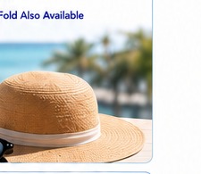 Vacation guest towels and beach hat